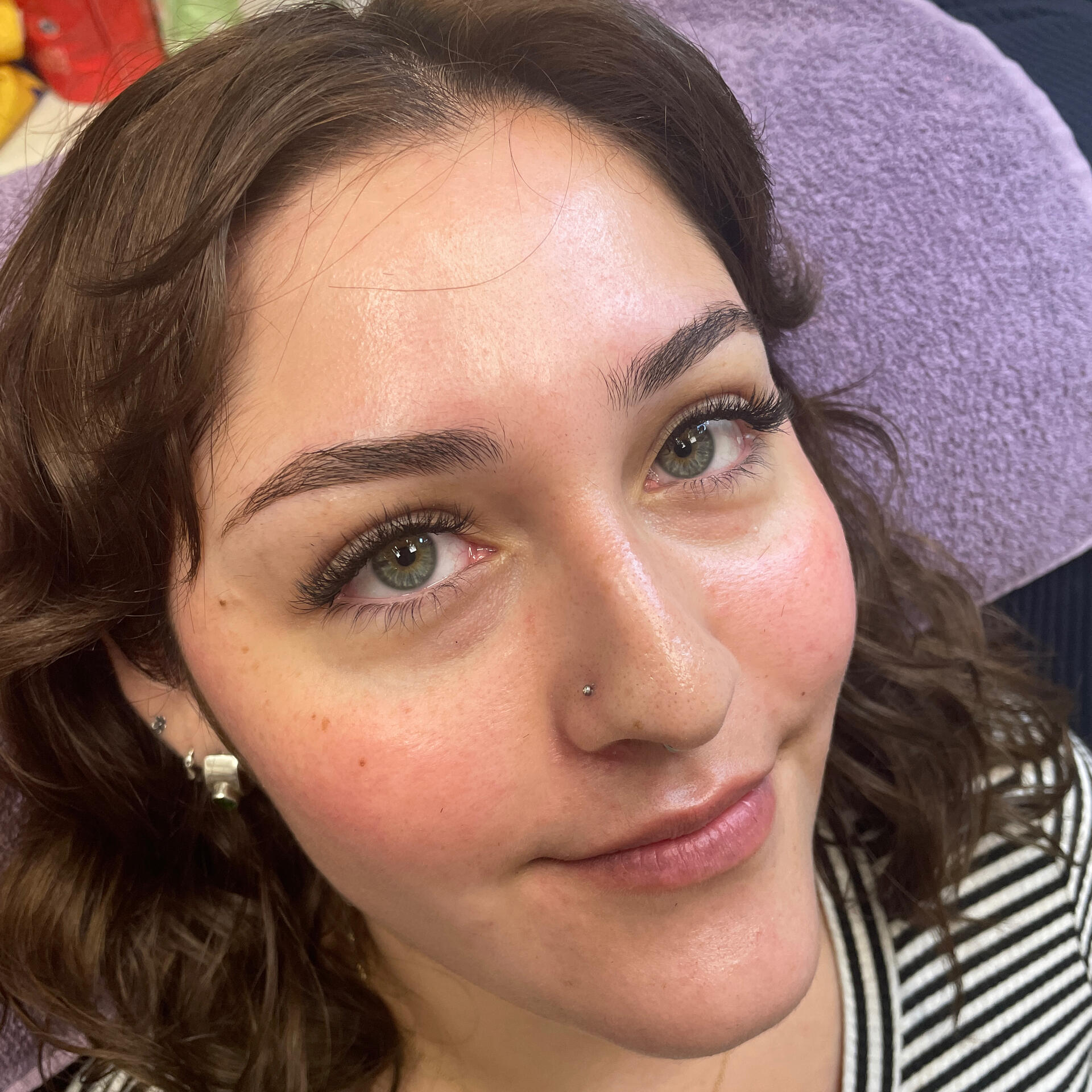 men's microblading before and after, natural pmu brow results